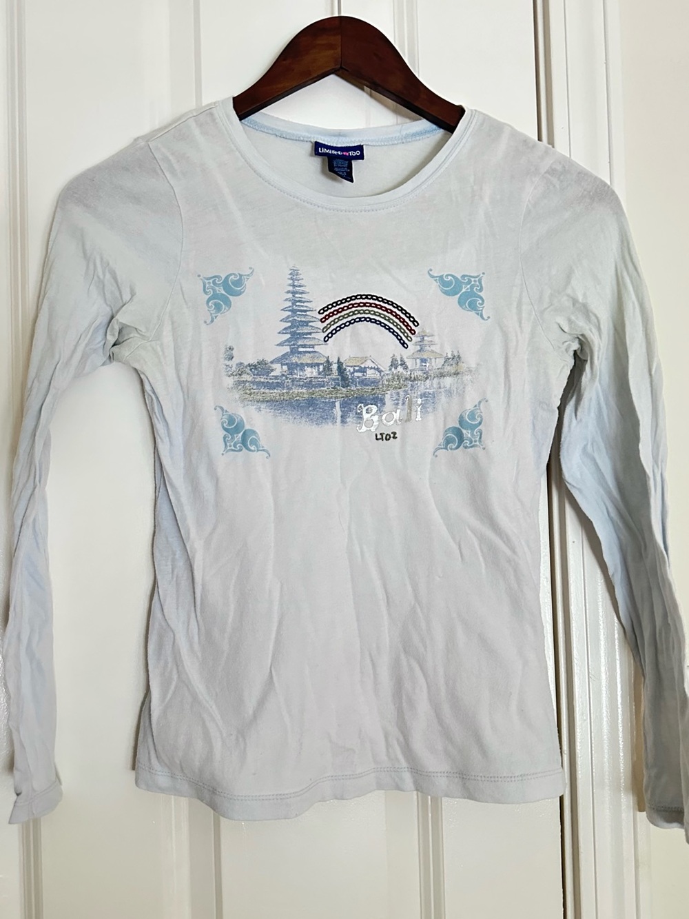 Vintage Limited Too "Bali" Double Layer Tissue Tee, L 14